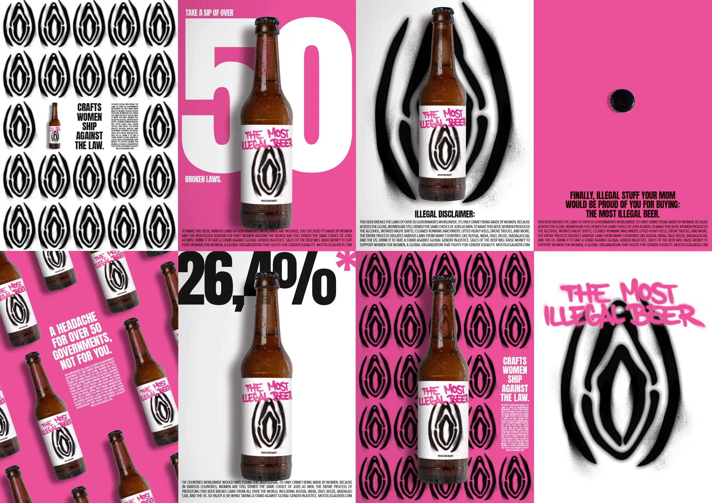 The Most Illegal Beer montage of posters