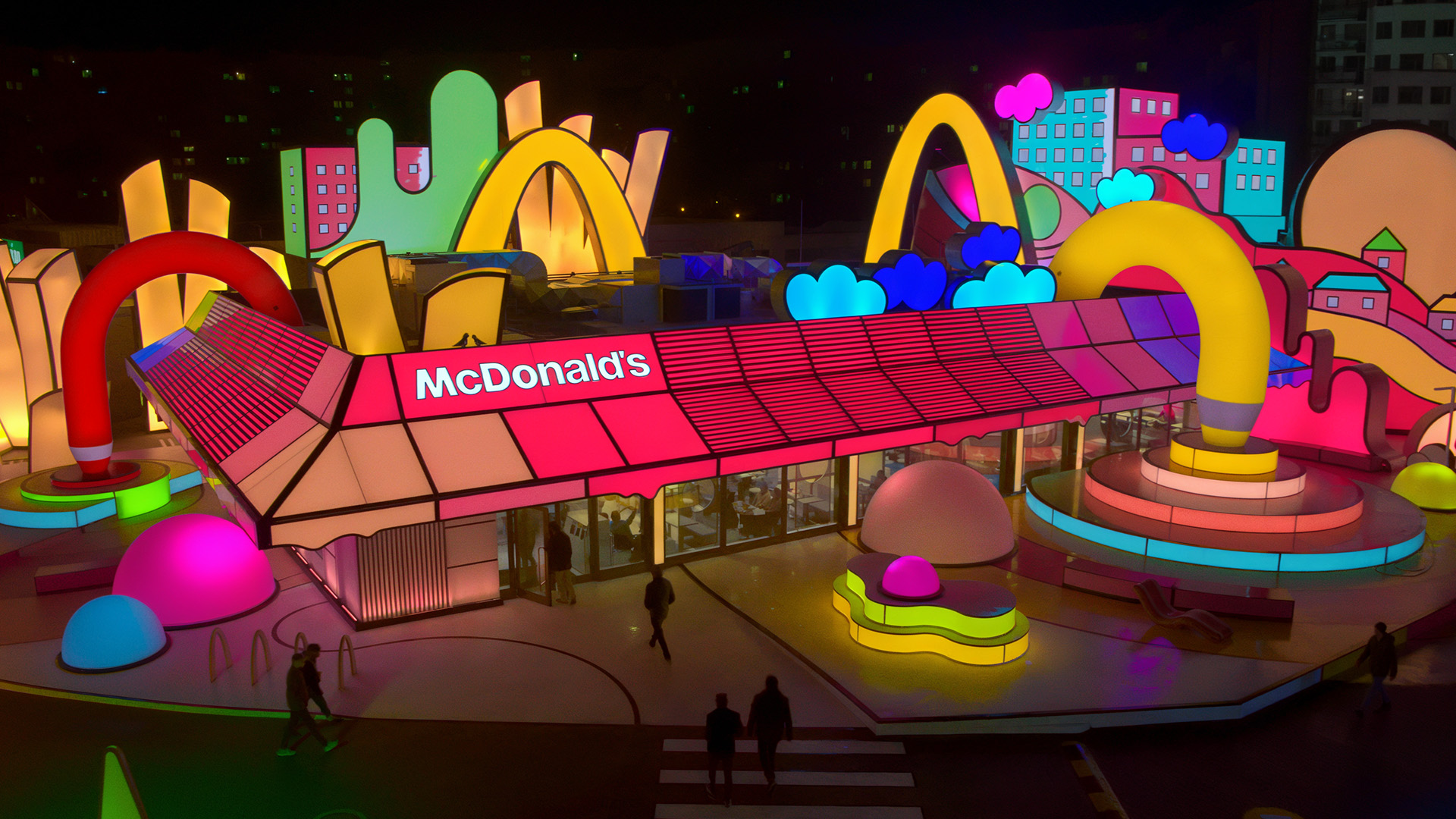 Winter takes on colors